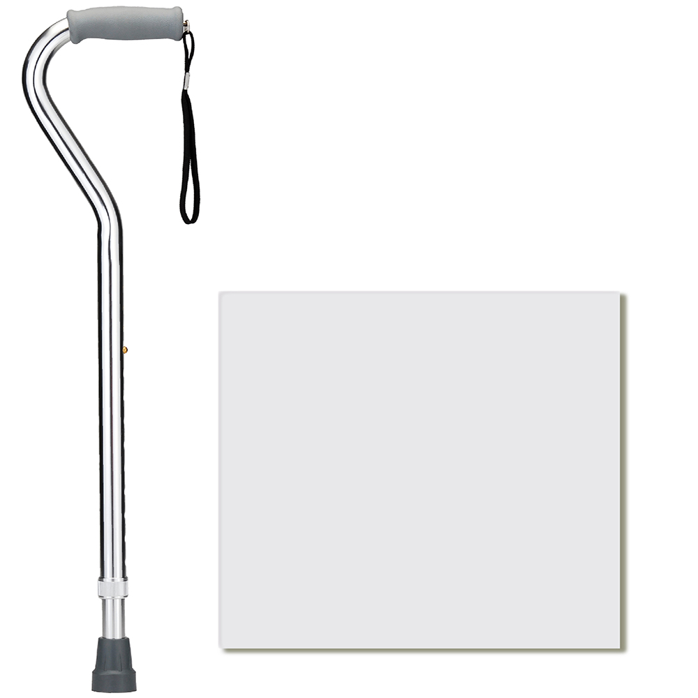 Heavy Duty Offset Cane Silver Swatch
